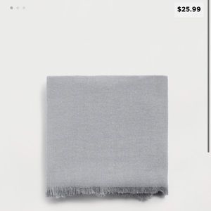 MANGO Soft Gray Scarf